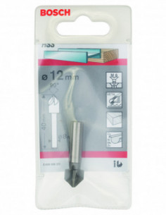 Comprar Broca avellanadora HSS para materiales blandos con vástago cilíndrico (Ø 12). Ref: 2608596371 2