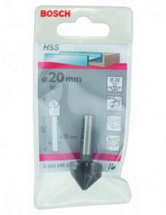 Comprar Broca avellanadora HSS para materiales blandos con vástago cilíndrico (Ø 20). Ref: 2608596373 2