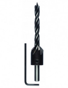 Comprar Broca en espiral para madera con avellanado y vástago de inserción hexagonal (Ø 8). Ref: 2608596395