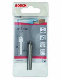 Comprar Broca avellanadora HSS para materiales blandos con vástago cilíndrico (Ø 8). Ref: 2608596664 2