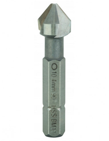 Comprar Broca avellanadora HSS para materiales duros con vástago de inserción hexagonal (Ø 10,4). Ref: 2608597502