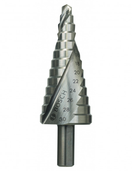 Comprar Broca escalonada HSS con vástago de 3 planos para metal. Ref: 2608597520