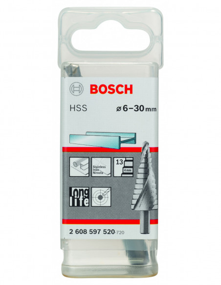 Comprar BOSCH 2608588071 Broca escalonada HSS-AlTiN con vástago de 3 planos  para racores de cables para metal