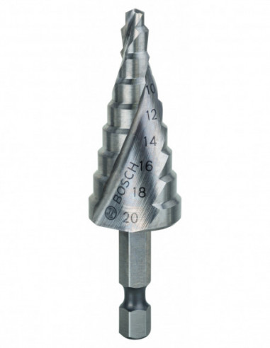 Comprar Broca escalonada HSS con vástago de inserción hexagonal para metal. Ref: 2608597524