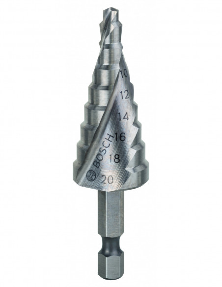Comprar Broca escalonada HSS con vástago de inserción hexagonal para metal. Ref: 2608597524