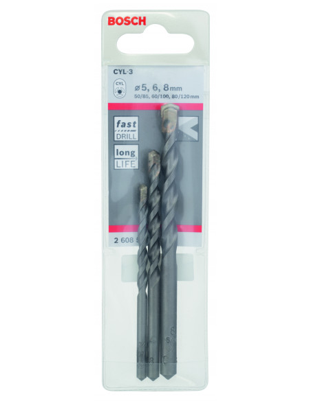 Set de brocas para hormigón CYL-3