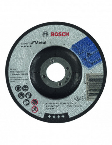 Comprar Disco de corte Expert for Metal cóncavos, orificio de 22,23 mm para amoladoras pequeñas (Ø 125). Ref: 2608600221