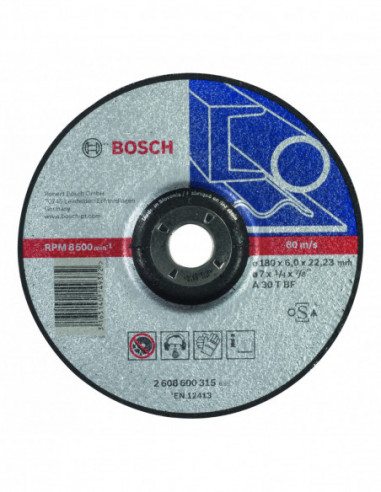 Comprar Disco de desbaste Expert for Metal cóncavos, orificio de 22,23 mm para amoladoras grandes (Ø 180). Ref: 2608600315