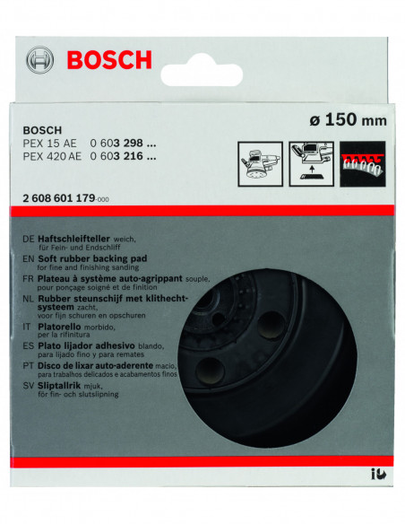 Esponja de lija suaves de 6 agujeros (Ø 150)