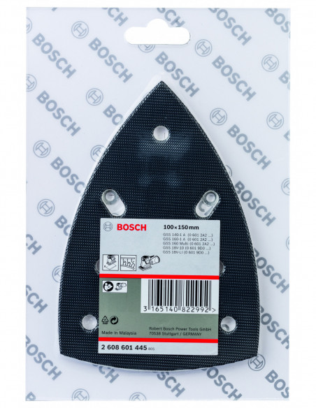 Placa lijadora para aplicaciones convencionales con fijación de gancho y bucle