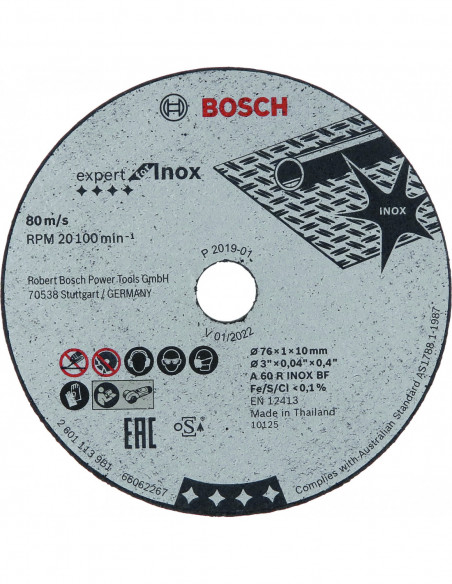 Comprar Disco de corte Expert for Inox recto, orificio de 10 mm para miniamoladoras (Ø 76). Ref: 2608601520 Comprar Disco de corte Expert for Inox recto, orificio de 10 mm para miniamoladoras (Ø 76). Ref: 2608601520