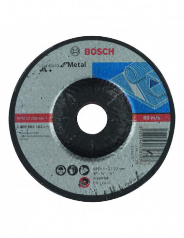 Comprar Disco de desbaste Standard for Metal cóncavos, orificio de 22,23 mm para amoladoras pequeñas (Ø 125). Ref: 2608603182