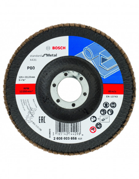 Comprar Disco de láminas X431 Standard for Metal, versión biselada (Ø 125). Ref: 2608603658 Comprar Disco de láminas X431 Standard for Metal, versión biselada (Ø 125). Ref: 2608603658