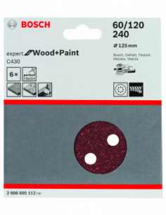 Comprar Papel de lija C430 Expert for Wood para lijadoras excéntricas. Ref: 2608605112 2