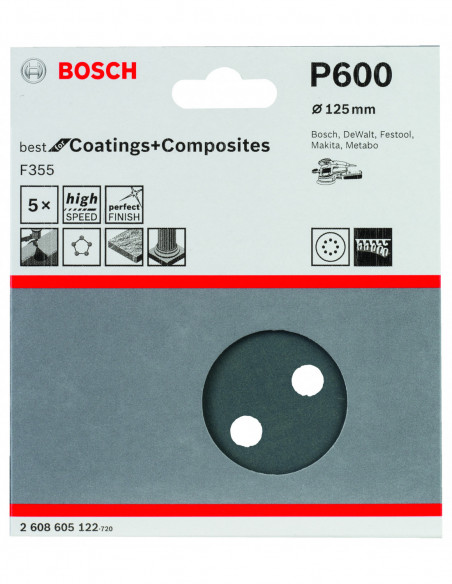Papel de lija F355 Best for Coatings and Composites para lijadoras excéntricas
