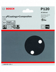Comprar Papel de lija F355 Best for Coatings and Composites para lijadoras excéntricas. Ref: 2608605126 2