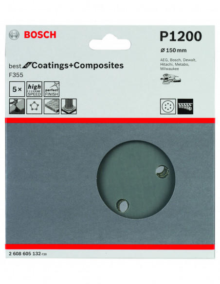 Papel de lija F355 Best for Coatings and Composites para lijadoras excéntricas