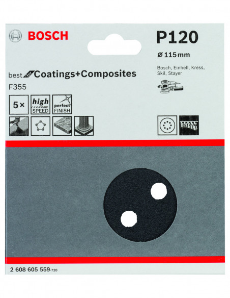 Papel de lija F355 Best for Coatings and Composites para lijadoras excéntricas