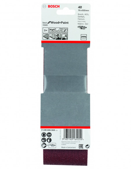 Banda de lija X440 Best for Wood and Paint para lijadora de banda