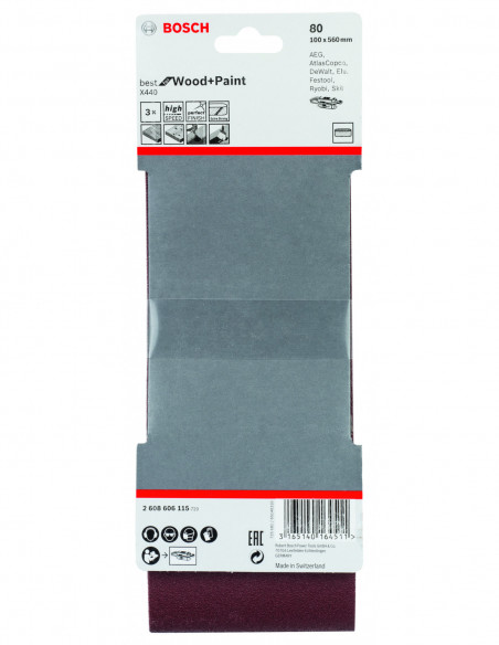 Banda de lija X440 Best for Wood and Paint para lijadora de banda