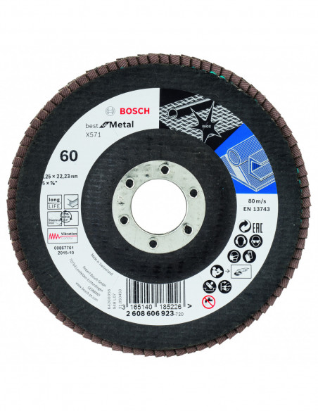 Comprar Disco de láminas X571 Best for Metal, versión recta para amoladoras pequeñas (Ø 125). Ref: 2608606923 Comprar Disco de láminas X571 Best for Metal, versión recta para amoladoras pequeñas (Ø 125). Ref: 2608606923