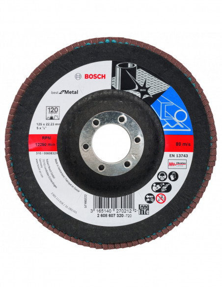 Comprar Disco de láminas X571 Best for Metal, versión recta para amoladoras pequeñas (Ø 125). Ref: 2608607320 Comprar Disco de láminas X571 Best for Metal, versión recta para amoladoras pequeñas (Ø 125). Ref: 2608607320