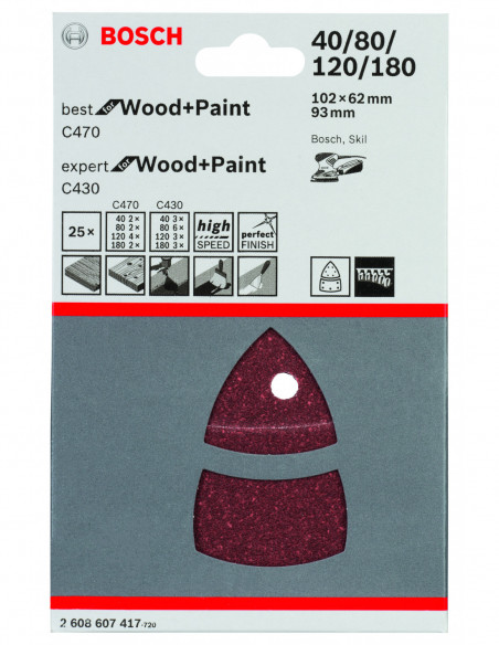 Set de hojas de lija C430 y C470 para multilijadora