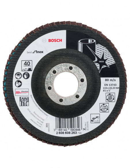 Comprar Disco de láminas X581 Best for Inox, versión en ángulo (Ø 115). Ref: 2608608263 Comprar Disco de láminas X581 Best for Inox, versión en ángulo (Ø 115). Ref: 2608608263