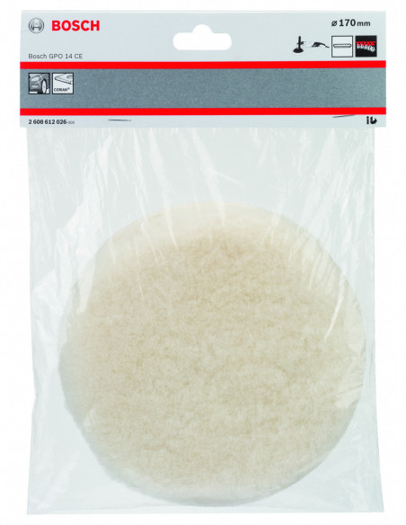 Caperuza de lana de oveja para lijadoras excéntricas (Ø 170)