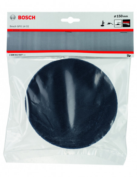 Plato de soporte M14 para pulidoras, fijación de gancho y bucle (Ø 150)