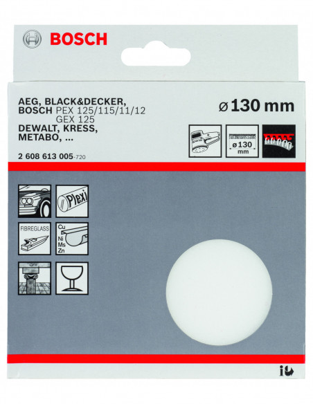 Disco de espuma para lijadora excéntricas (Ø 130)