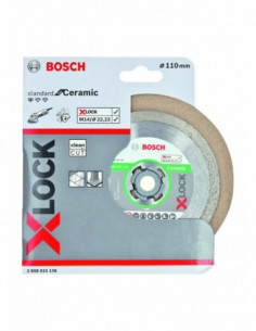 Comprar Disco de corte de diamante X-LOCK Standard for Ceramic para amoladoras angulares (Ø 110). Ref: 2608615136 2
