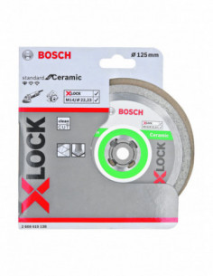 Comprar Disco de corte de diamante X-LOCK Standard for Ceramic para amoladoras angulares (Ø 125). Ref: 2608615138 2
