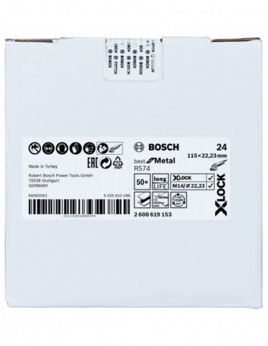 Disco de lija de fibra para metal "X-LOCK R574...