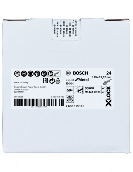 Disco de lija de fibra X-LOCK R444 Expert for Metal (Ø 115)