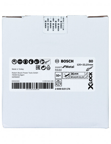 Disco de lija de fibra X-LOCK R444 Expert for Metal (Ø 125)