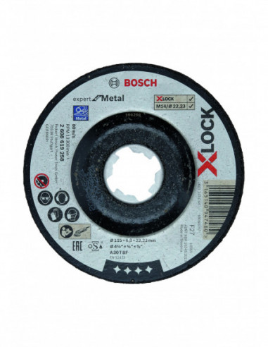 Comprar Disco de desbaste cóncavos "X-LOCK Expert for Metal" (Ø 115). Ref: 2608619258