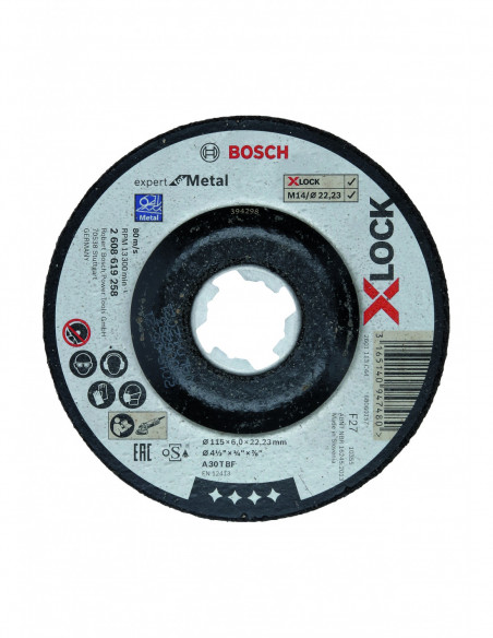 Comprar Disco de desbaste cóncavos "X-LOCK Expert for Metal" (Ø 115). Ref: 2608619258 Comprar Disco de desbaste cóncavos "X-LOCK Expert for Metal" (Ø 115). Ref: 2608619258