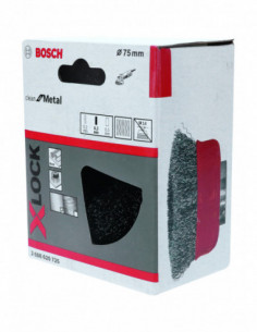 Comprar Cepillo de vaso ondulados Clean for Metal para amoladoras X-LOCK (Ø 75). Ref: 2608620725 2