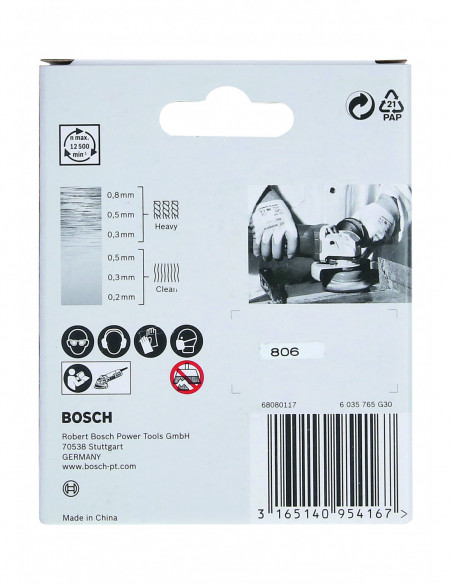 Cepillo de vaso ondulados Clean for Metal para amoladoras angulares X-LOCK, con recubrimiento de latón (Ø 75)