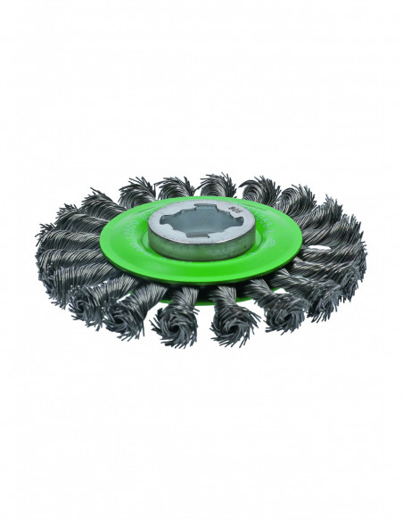 Rueda de alambre anudado Heavy for Inox para amoladoras angulares X-LOCK (Ø 115)