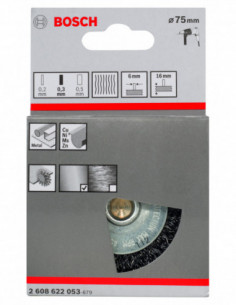 Comprar Rueda de alambre ondulado para taladros Clean for Metal (Ø 75). Ref: 2608622053 2