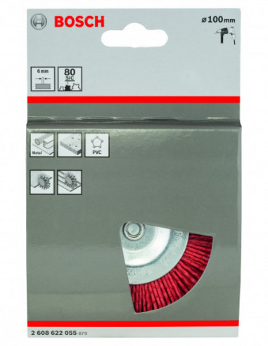 Rueda de alambre para taladros con cerdas de...