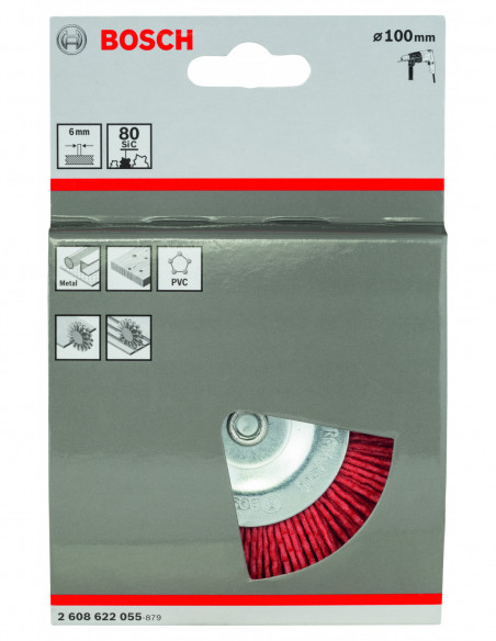 Rueda de alambre para taladros con cerdas de nailon (Ø 100)