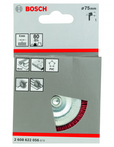 Rueda de alambre para taladros con cerdas de nailon (Ø 75)