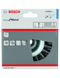 Comprar Cepillo cónico y anudado Heavy for Metal para amoladoras (Ø 115). Ref: 2608622058 2
