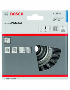 Comprar Rueda de alambre anudado Heavy for Metal para amoladoras angulares (Ø 115). Ref: 2608622059 2