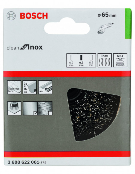 Cepillo de vaso ondulados Clean for Inox para amoladoras angulares (Ø 65)