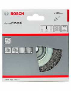 Comprar Rueda de alambre ondulado Clean for Metal para amoladoras angulares (Ø 115). Ref: 2608622100 2