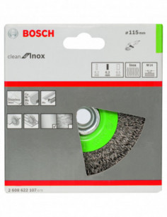 Comprar Rueda de alambre ondulado Clean for Inox para amoladoras angulares (Ø 115). Ref: 2608622107 2